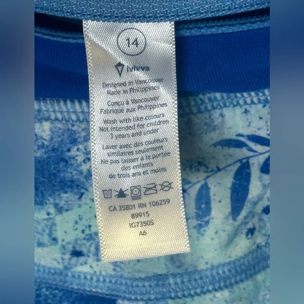 Ivivva by Lululemon Girls Blue Running Shorts‎ Size 14